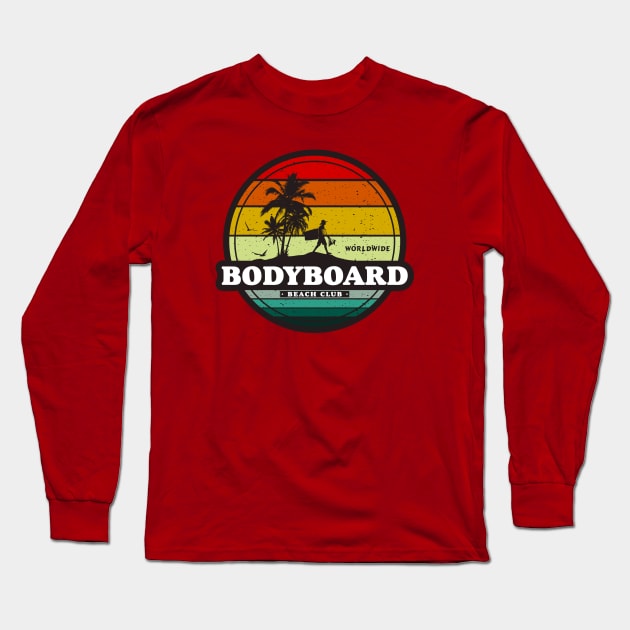Bodyboard Beach Club_1 Long Sleeve T-Shirt by thesurfshirtco